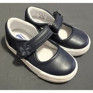 Keds Ella Sneaker Baby Toddler Girls Shoes Size 5 Leather Navy Blue Flower Fall